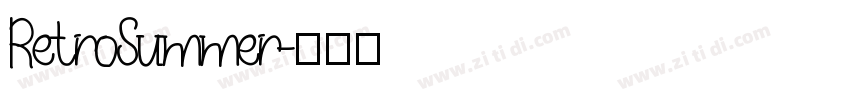 RetroSummer字体转换