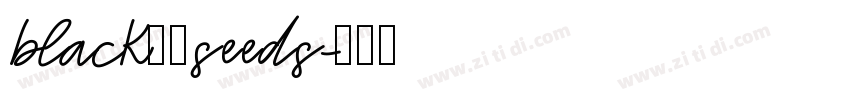 black粗民seeds字体转换