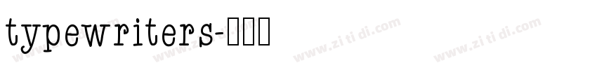 typewriters字体转换