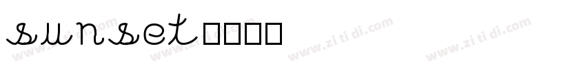 sunset字体转换