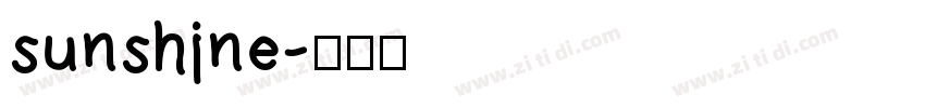 sunshine字体转换