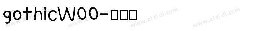 gothicW00字体转换
