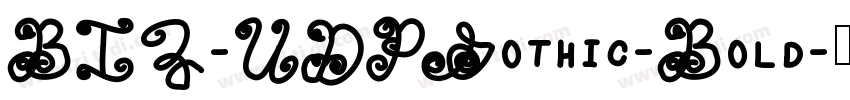 BIZ-UDPGothic-Bold字体转换