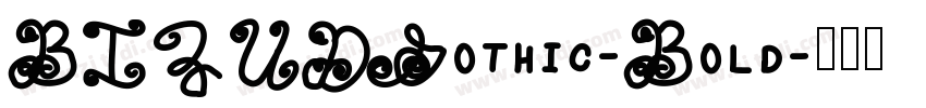 BIZUDGothic-Bold字体转换