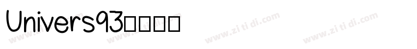 Univers93字体转换