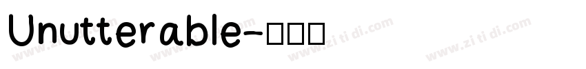 Unutterable字体转换