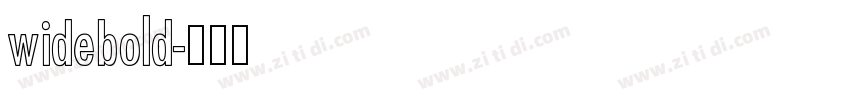 widebold字体转换