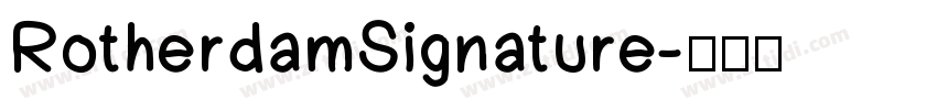 RotherdamSignature字体转换