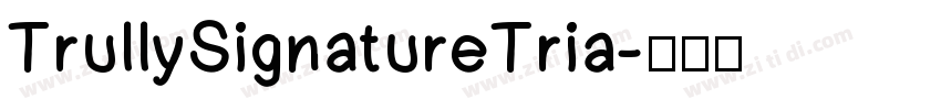 TrullySignatureTria字体转换
