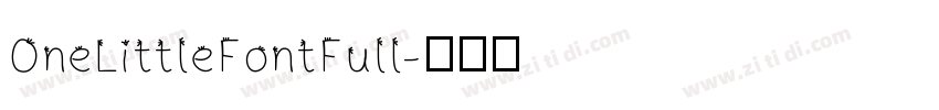 OneLittleFontFull字体转换
