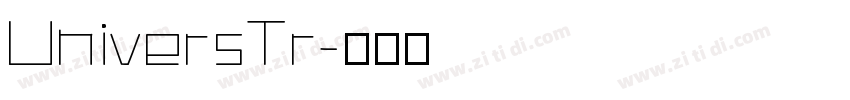 UniversTr字体转换