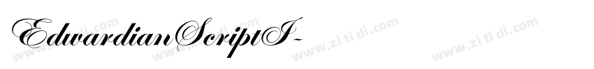 EdwardianScriptI字体转换