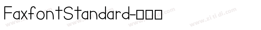 FaxfontStandard字体转换