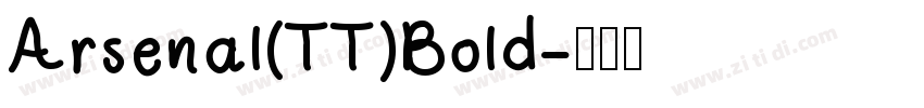 Arsenal(TT)Bold字体转换