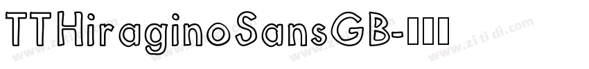 TTHiraginoSansGB字体转换