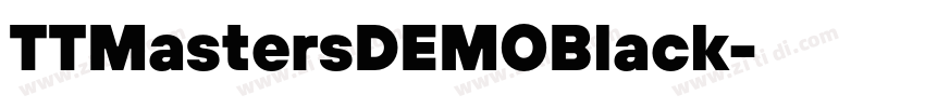 TTMastersDEMOBlack字体转换