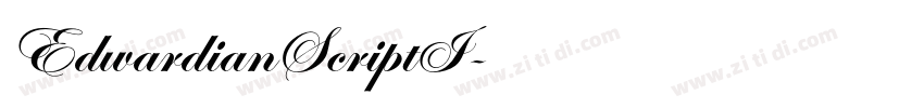 EdwardianScriptI字体转换