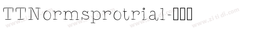 TTNormsprotrial字体转换