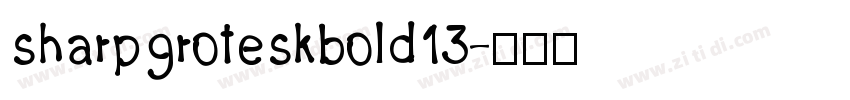 sharpgroteskbold13字体转换