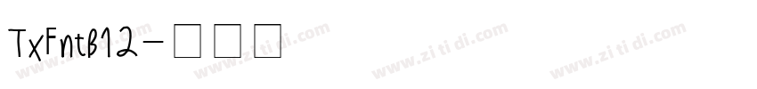 TxFntB12字体转换
