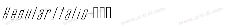 RegularItalic字体转换