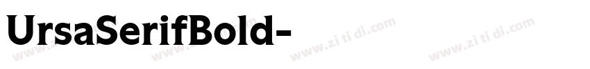 UrsaSerifBold字体转换