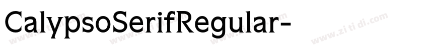 CalypsoSerifRegular字体转换