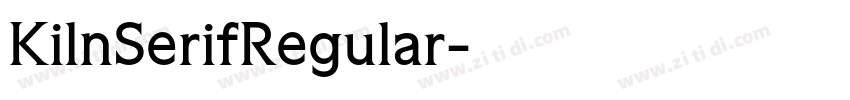 KilnSerifRegular字体转换