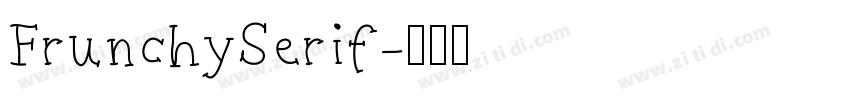 FrunchySerif字体转换