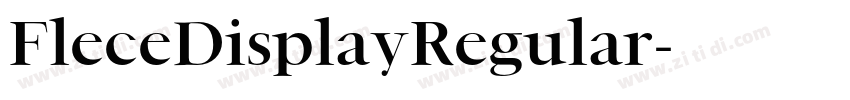FleceDisplayRegular字体转换