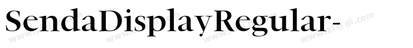 SendaDisplayRegular字体转换