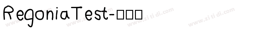 RegoniaTest字体转换