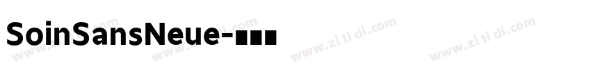 SoinSansNeue字体转换