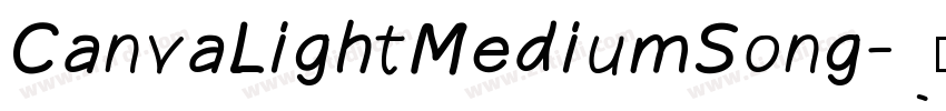 CanvaLightMediumSong字体转换