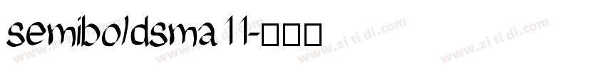 semiboldsma11字体转换
