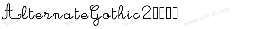 AlternateGothic2字体转换