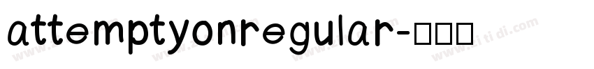 attemptyonregular字体转换