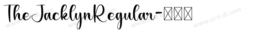 TheJacklynRegular字体转换