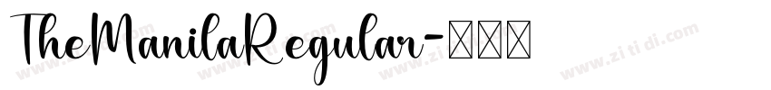 TheManilaRegular字体转换