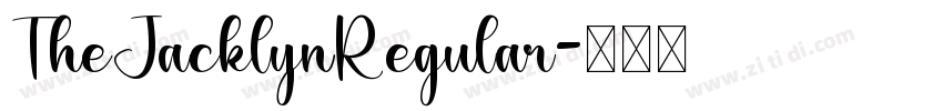 TheJacklynRegular字体转换