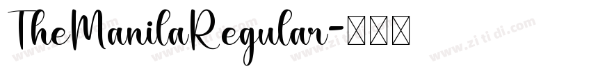 TheManilaRegular字体转换