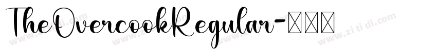 TheOvercookRegular字体转换