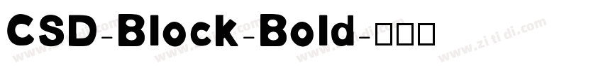 CSD-Block-Bold字体转换