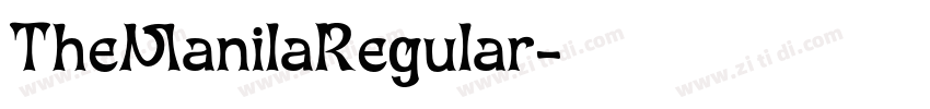 TheManilaRegular字体转换