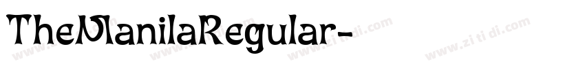TheManilaRegular字体转换