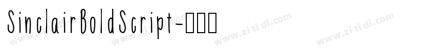 SinclairBoldScript字体转换