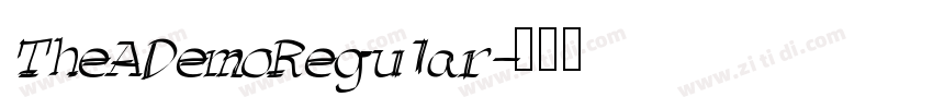 TheADemoRegular字体转换