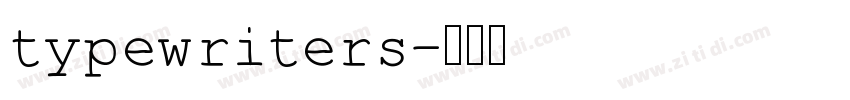 typewriters字体转换