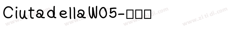 CiutadellaW05字体转换