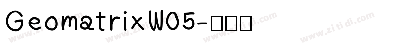 GeomatrixW05字体转换